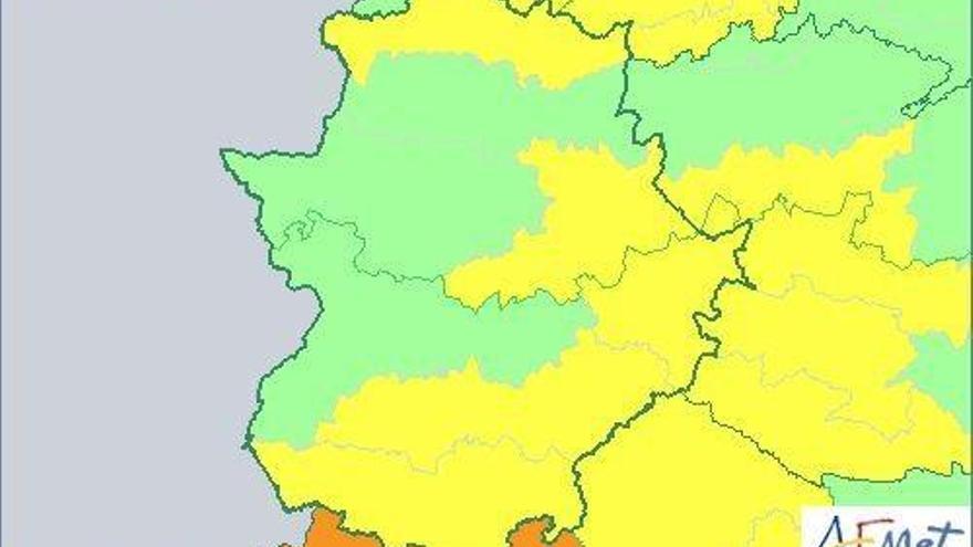 El viento pone en riesgo este lunes a sur, este y norte de Extremadura, donde también lloverá con fuerza