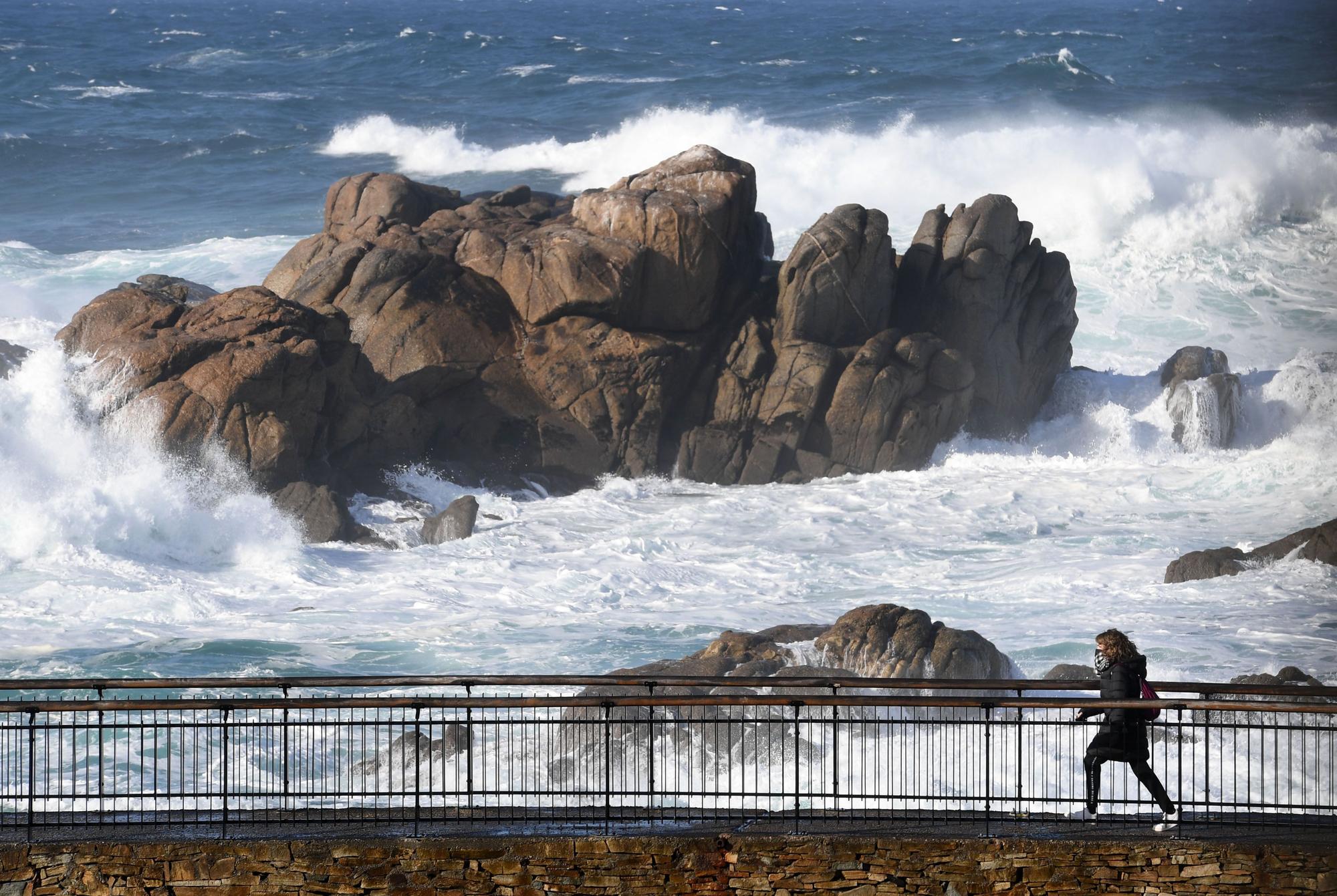 Sábado de temporal y de bajadas de temperaturas en A Coruña