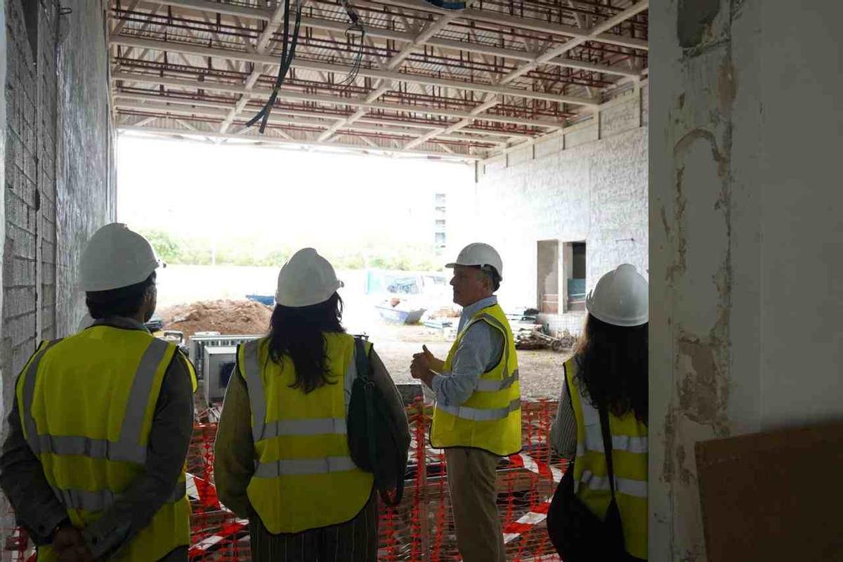 Última visita institucional a las obras de la Caja de Música, el pasado mayo.