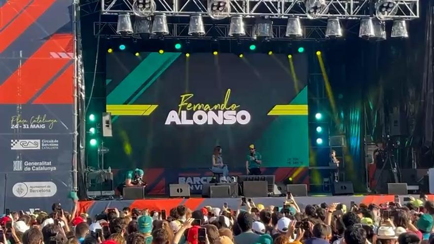 Las palabras de Fernando Alonso en el evento organizado en Plaça Catalunya