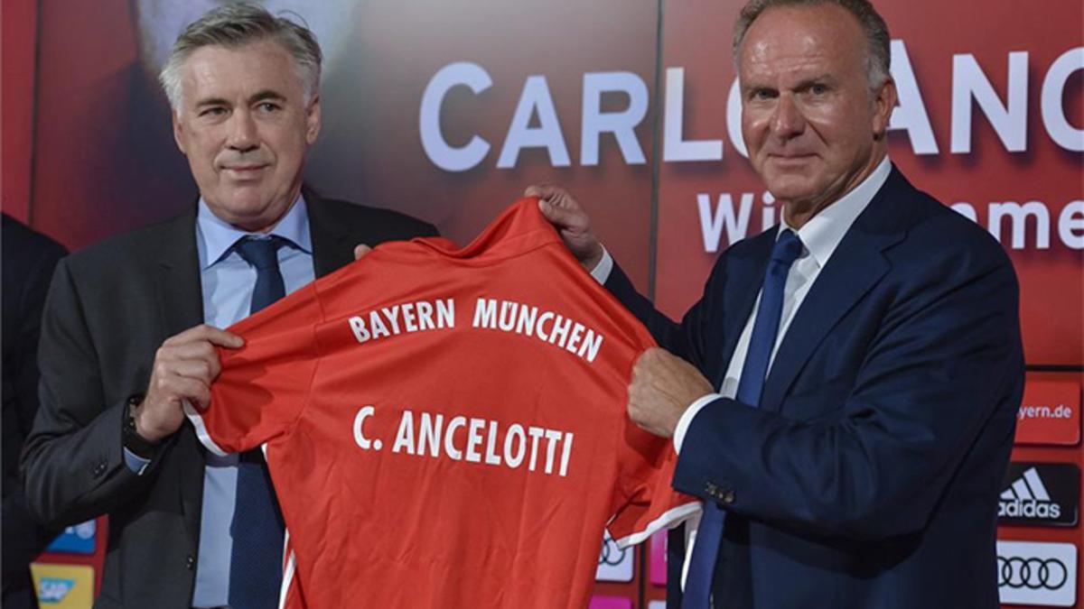 Ancelotti, presentado como nuevo técnico del Bayern Múnich