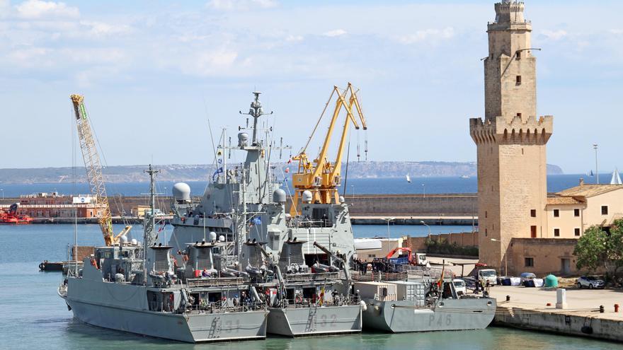 Cuatro buques de la Armada Española atracan en Palma para participar en un ejercicio antiminas