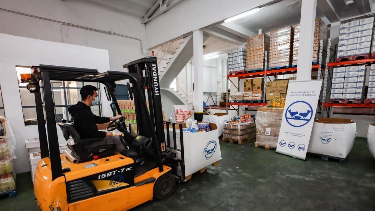 Almacén del Banco de Alimentos de Badajoz.