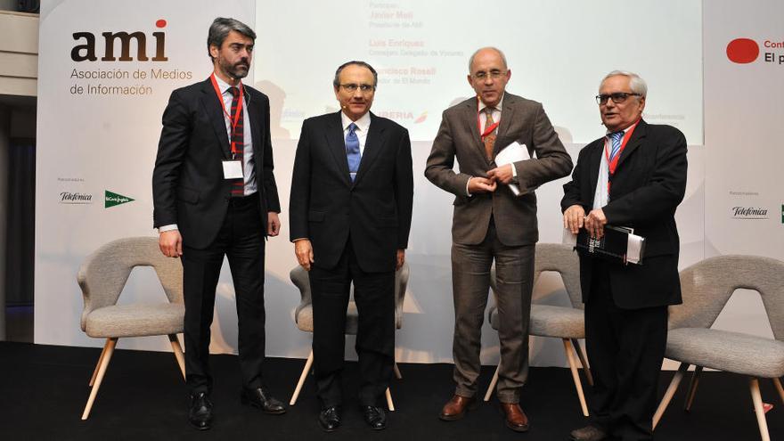 Luis Enríquez, Javier Moll, Francisco Rossell i Juan Cruz, d&#039;esquerra a dreta