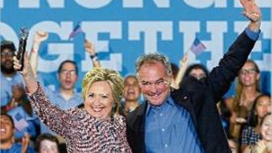 Clinton i Kaine, junts en un acte el passat 14 de juliol.