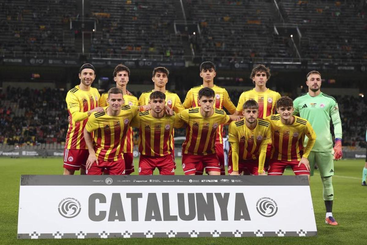 Partido entre Catalunya-Palestina en el Estadi Olímpic de Lluís Companys