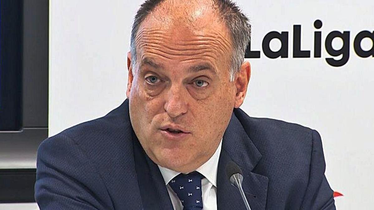 Un primer plano de Javier Tebas.