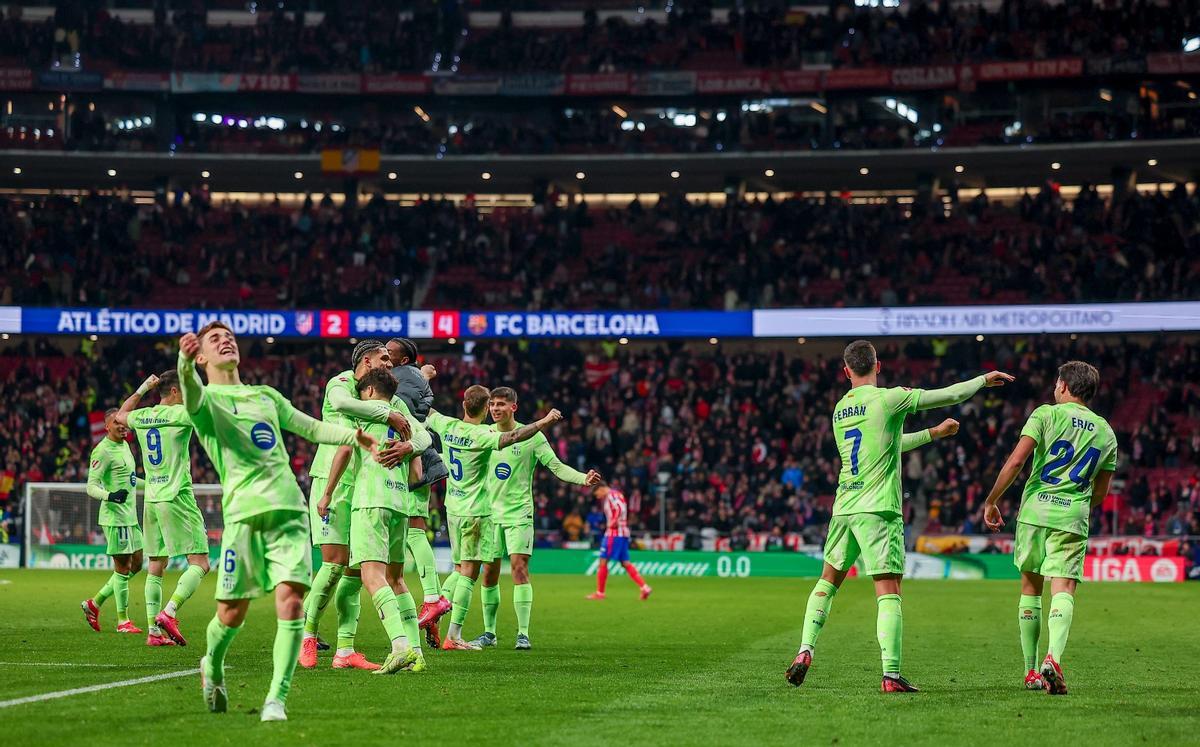 La tremenda celebración del Barça tras remontar al Atlético