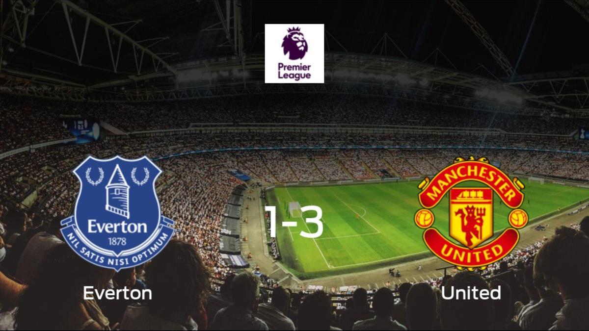 El Manchester United vence 1-3 al Everton y se lleva los tres puntos