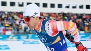 TESERO (Italy), 18/02/2026.- Marc Colell Pantebre of Spain in action during the Mens Team Sprint Free qualification of the Cross-Country Skiing competitions at the Milano Cortina 2026 Winter Olympic Games, in Tesero, Italy, 18 February 2026. (Italia, España) EFE/EPA/HANNIBAL HANSCHKE