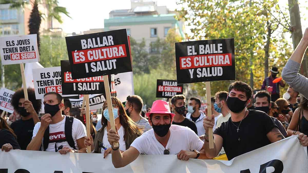 Manifestación trabajadores en el ocio nocturno.