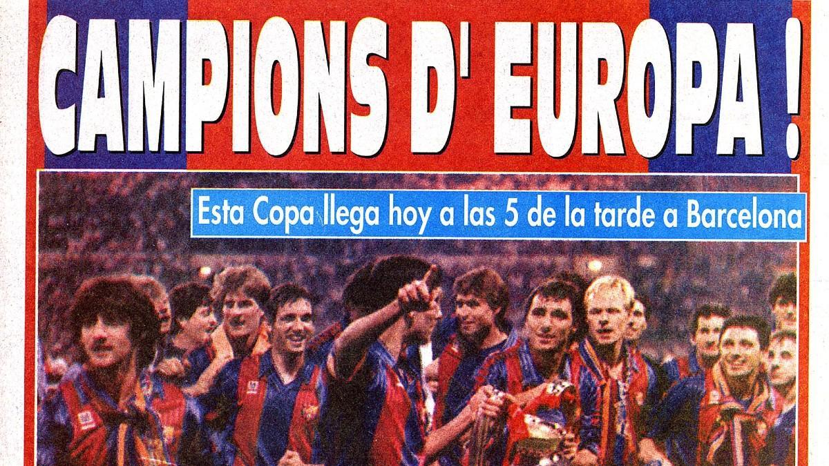 La portada del Diari Sport del 21 de mayo de 1992