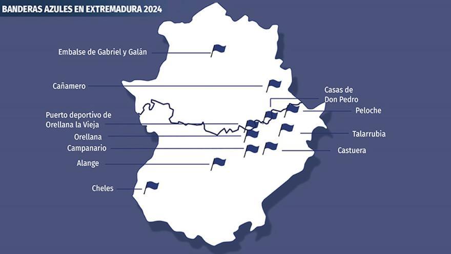Estas son las playas de Extremadura con bandera azul en 2024