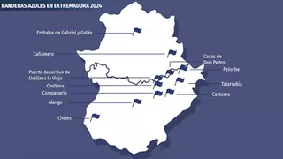 Estas son las playas de Extremadura con bandera azul en 2024