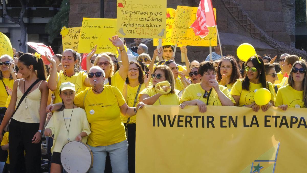 Movilización por las mejoras de las condiciones en la Educación Infantil en Las Palmas de Gran Canaria