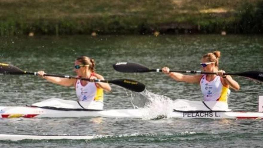 Laia Pèlachs (dreta) i Natalia García (esquerra), cinquenes al campionat d&#039;Europa absolut.