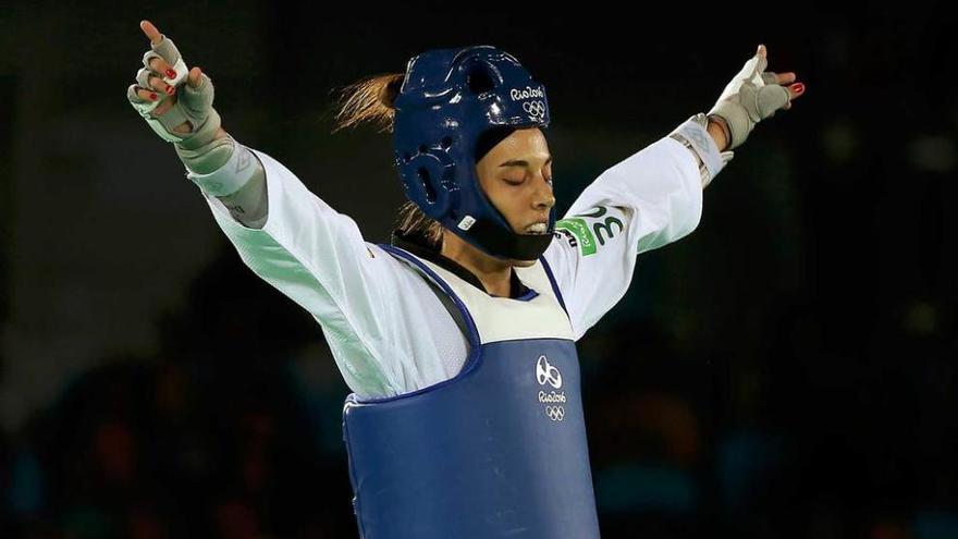 Eva Calvo celebra su victoria en semifinales.