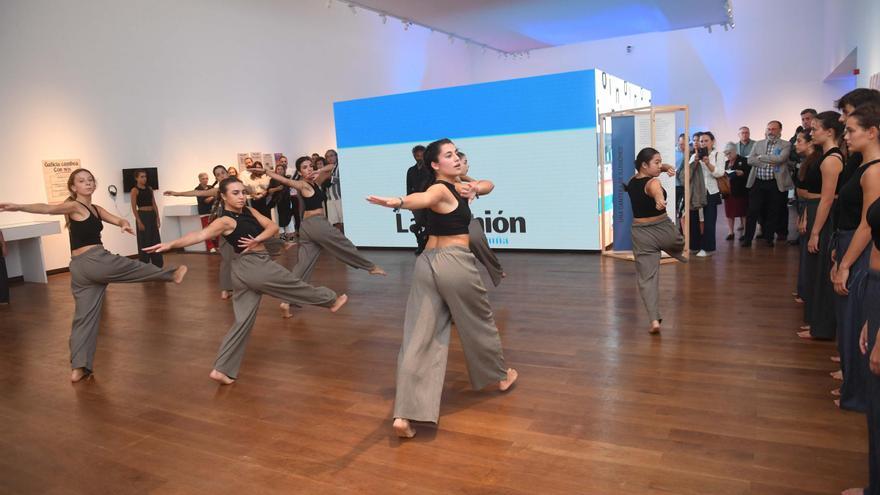 Alumnos del Conservatorio de Danza de A Coruña, en el evento de Prensa Ibérica y LA OPINIÓN