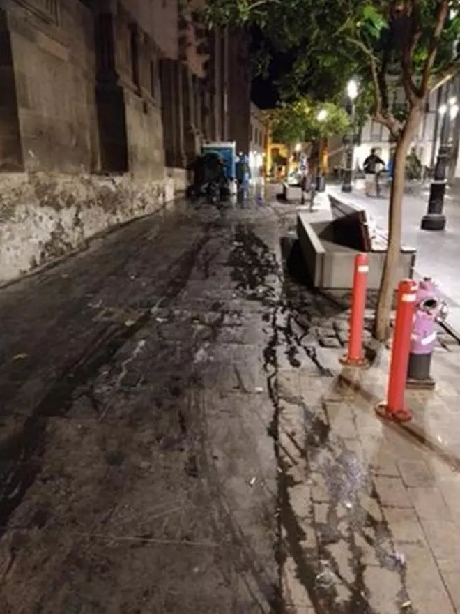 Suciedad después del Carnaval de Día