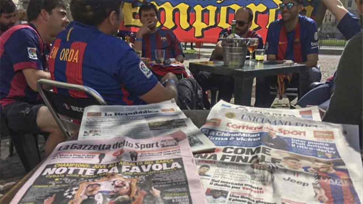 La prensa destaca el partido Juventus - FC Barcelona