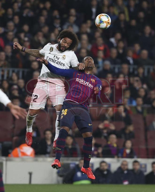 Imágenes de la primera parte del partido de ida de semifinales de Copa del Rey entre el FC Barcelona y el Real Madrid disputado en el Camp Nou