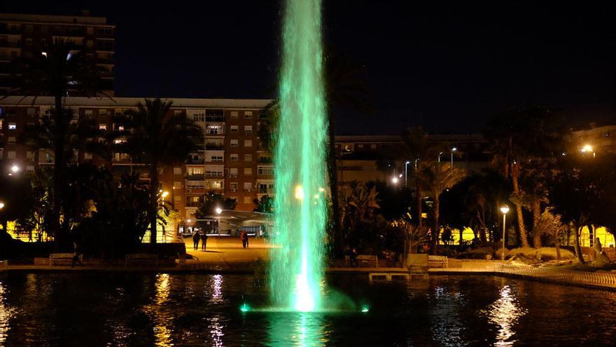 Uno de los géiser estrenados el jueves en el Parque del Oeste.