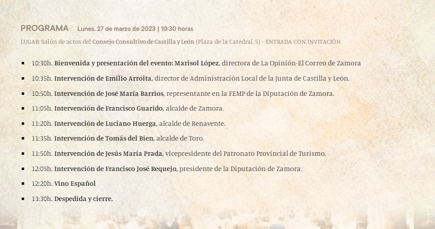 Programa del foro.