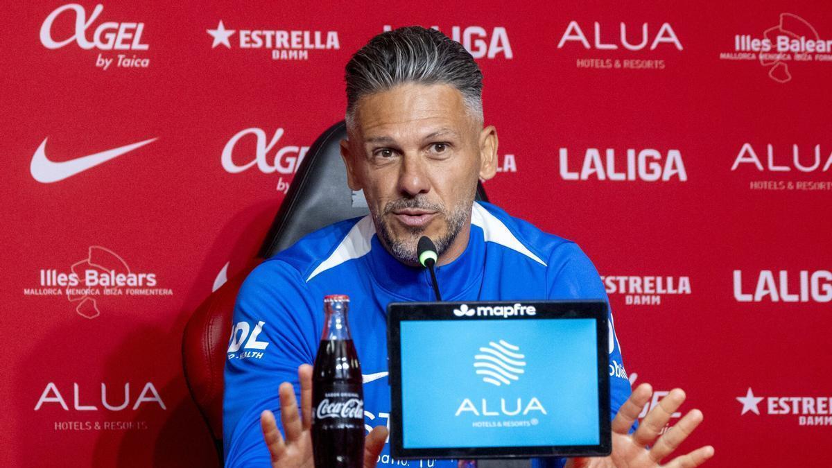 Demichelis, en la rueda de prensa de este mediodía en Son Moix