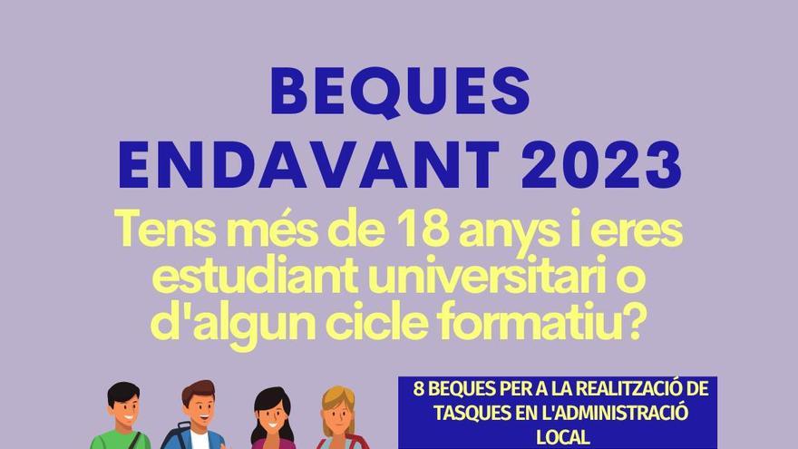 L&#039;Alcúdia de Crespins pone en marcha las becas &quot;Endavant&quot; para estudiantes mayores de 18 años