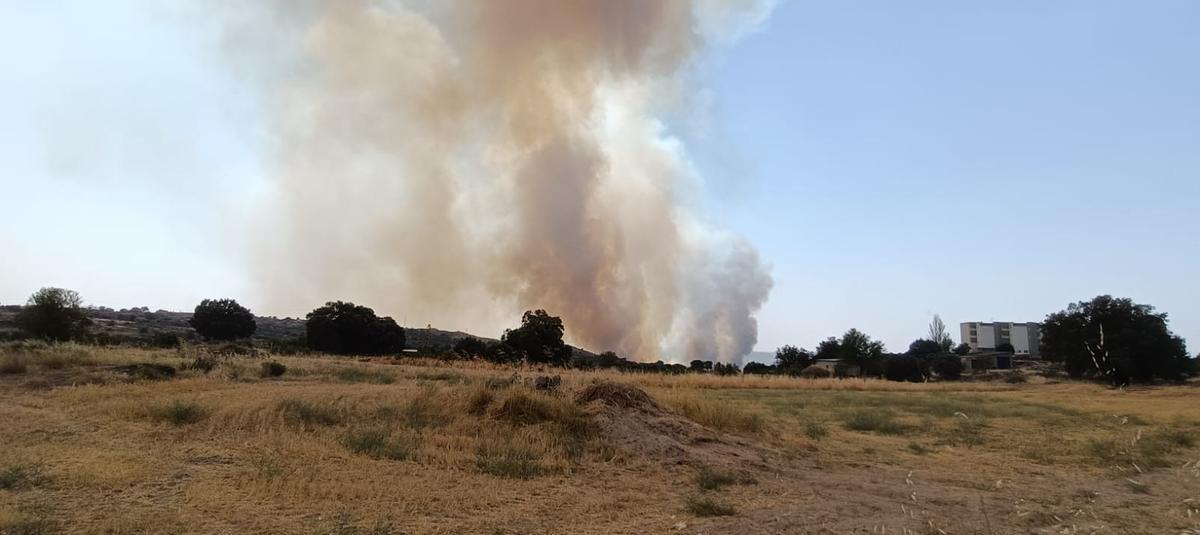 GALERÍA | Un incendio forestal amenaza Fermoselle