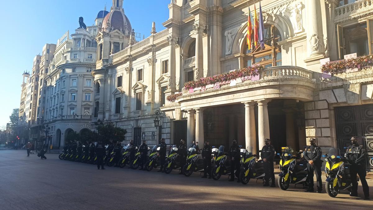 Nuevas motos de la Policía Local de València