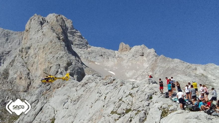 VÍDEO: Así fueron las labores de rescate de dos menores en el entorno del Urriellu