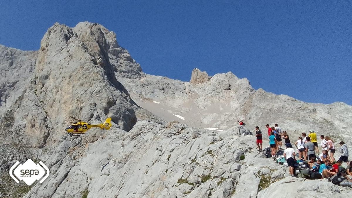 Rescate de los scouts en el pico Urriellu