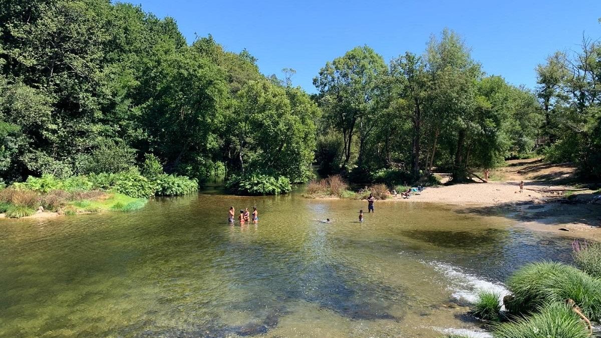 Playa fluvial de A Freixa, en Ponteareas