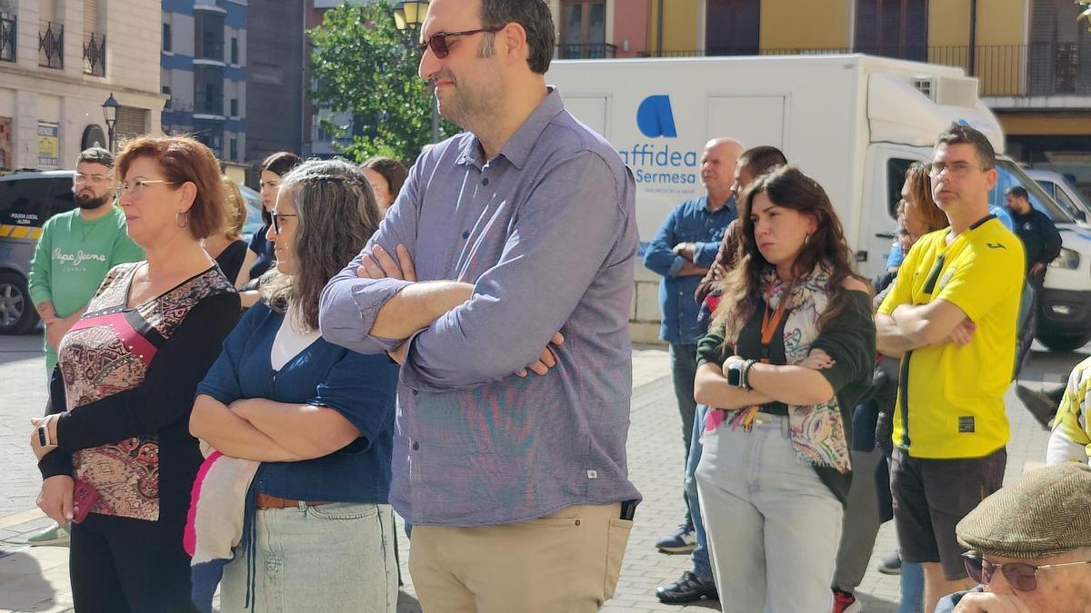 Un instante de la concentración en memoria de las víctimas de la dana.