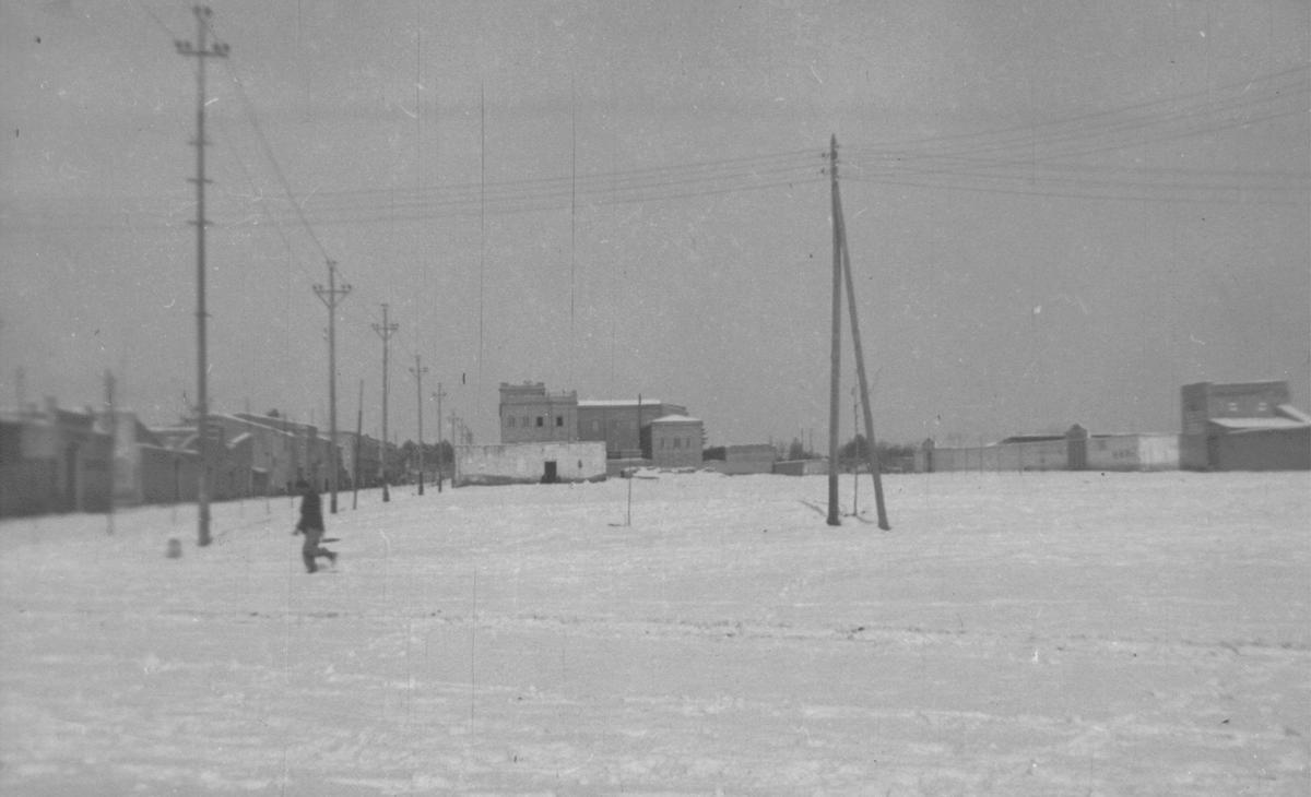 Imagen del archivo Municipal de Vila-real en la que se aprecia cómo afectó la nevada de 1946 a esta población.