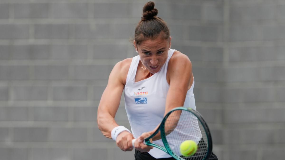 Sara Sorribes durante el US Open