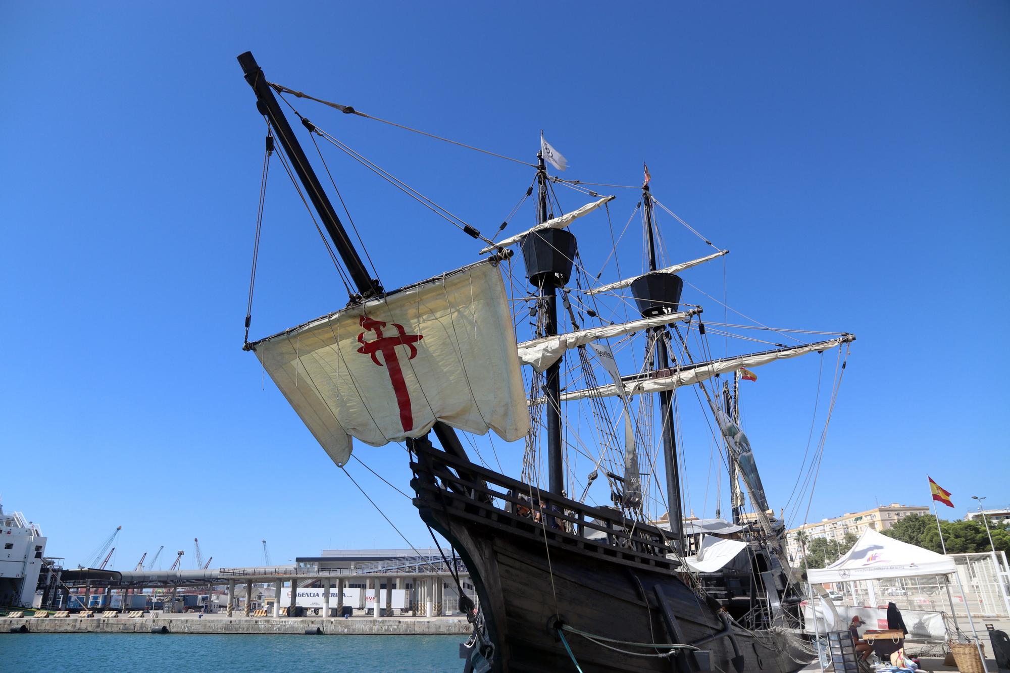 La nao Victoria hace escala en el puerto de Málaga