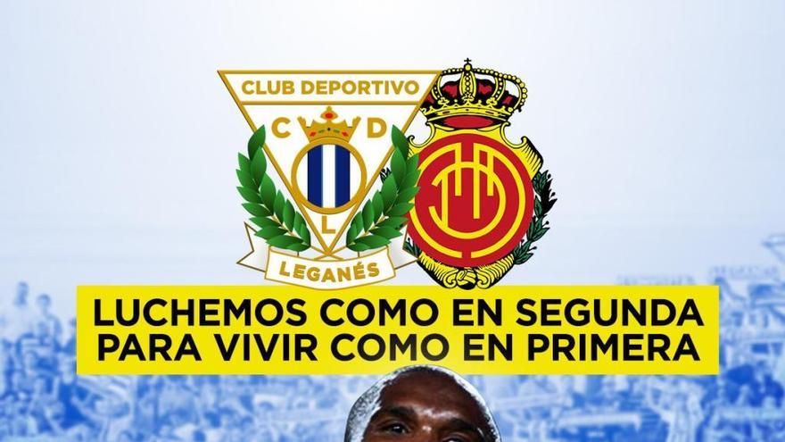 Cartel promocional del partido entre el LeganÃ©s y el Mallorca.