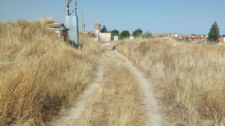 Uno de los caminos de acceso al pueblo de Entrala