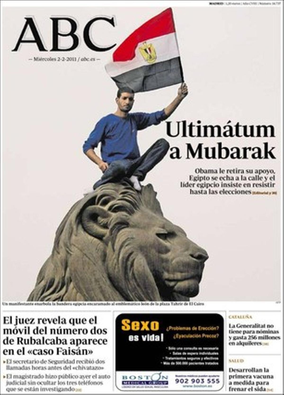 ’Abc’ destaca també que la xarxa d’ambaixades catalanes creix amb la de Perpinyà; que el vot dels espanyols residents a l’estranger s’acosta als ja als 700.000 electors; que l’Inem i el Fogasa van arrossegar la Seguretat Social al dèficit el 2010 per primera vegada des del 1999; que l’FMI alerta que l’atur juvenil donarà lloc a una generació perduda a Espanya, i que França també reclamarà mà d’obra espanyola.