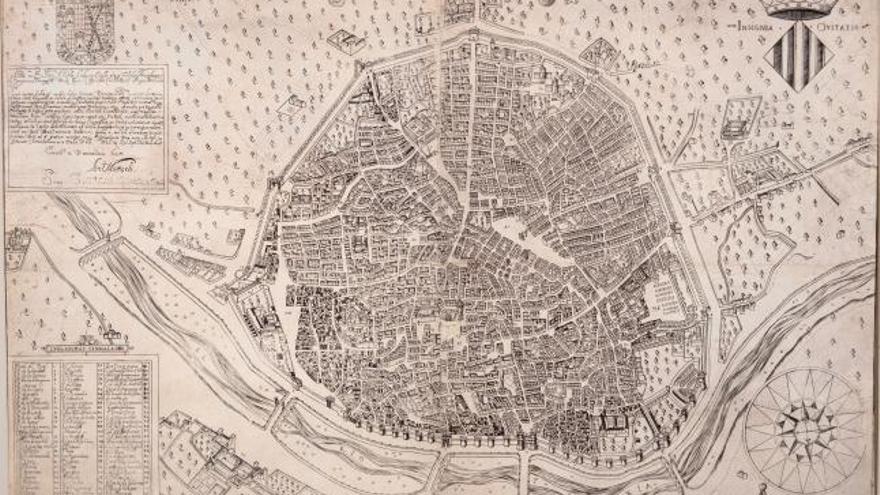 El primer plano conocido de valencia. Antonio Manceli, 1608