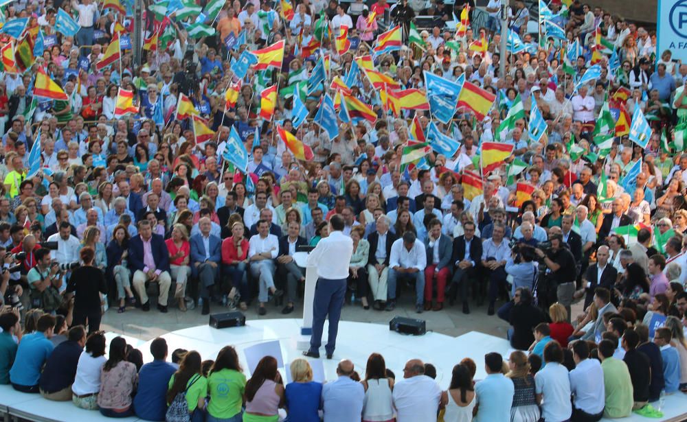 El presidente en funciones encabezó el acto del Partido Popular en el inicio de la última semana de campaña