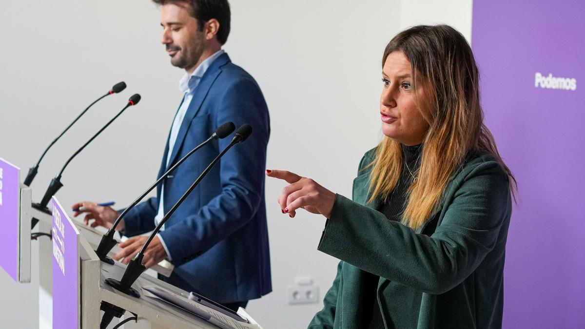 La portavoz adjunta de Unidas Podemos en la Asamblea de Madrid, Alejandra Jacinto..