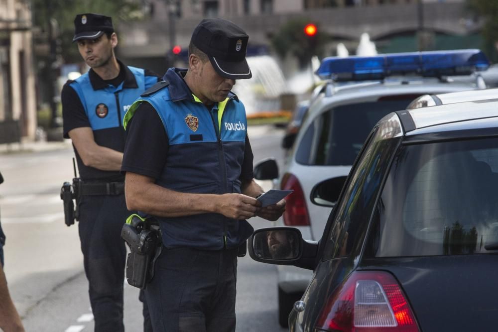 Control de alcoholemia de la Policía de Oviedo