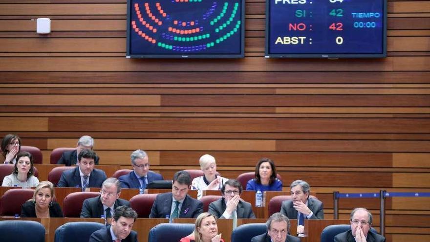 Votaciones en el Pleno de las Cortes.