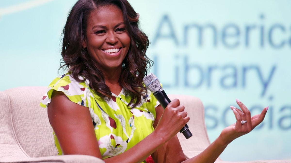 Michelle Obama en una conferencia en la American Library Assn