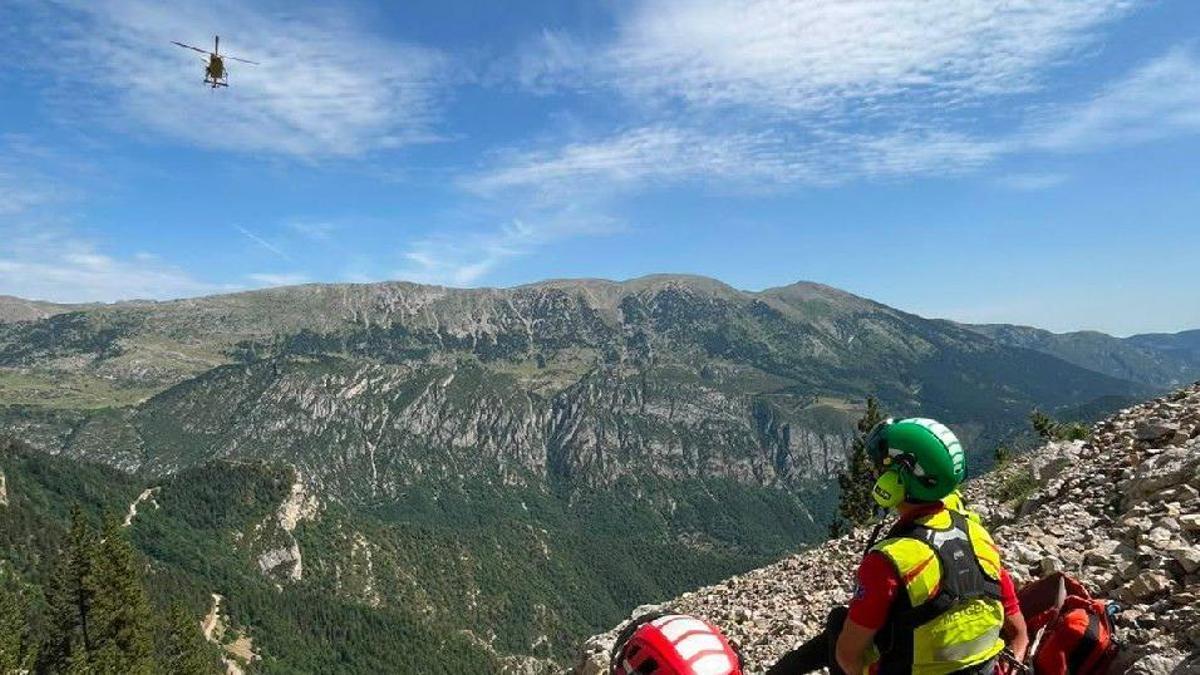 Rescat d'un escalador a Saldes