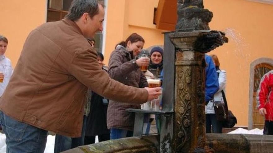 La fuente pública de cerveza en Eslovenia es la envidia de todo el mundo