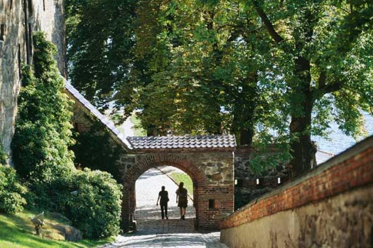 Una de las puertas de acceso a la Fortaleza Akershus.